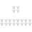 20Pcs Reusable Transparent Silicone Flange Inserts for Breast Pump Kit 6