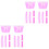 4Ensembles Accessoires Enfant Décor Rose Panier Manchons 3