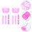 4Ensembles Accessoires Enfant Décor Rose Panier Manchons 8