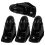 8Pcs Replacement Ladder Wheels Rubber Aluminum Black Pulley Set 3