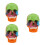 3St Plastic Schedelmodel Met Kleuren Leerhulpmiddelen 8