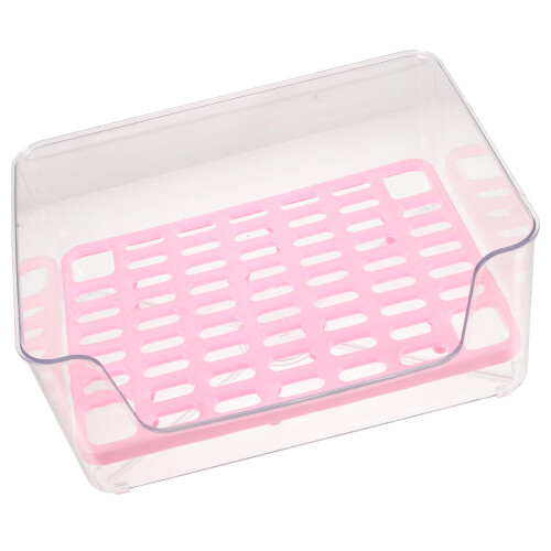2Pièces Bac À Litière Chat Portable Rose Anti-Éclaboussures 1