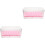 2Pièces Bac À Litière Chat Portable Rose Anti-Éclaboussures 3
