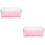 2Pièces Bac À Litière Chat Portable Rose Anti-Éclaboussures 6