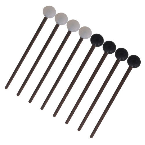 16Pairs Assorted Color Percussion Drum Mallets Wood Handle Rubber Tips 1