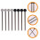 16Pairs Assorted Color Percussion Drum Mallets Wood Handle Rubber Tips 5