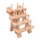 2Pcs Wooden Thread Holder 12-Spool Folding Rack Beige Sewing Organizer 3