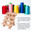 2Pcs Wooden Thread Holder 12-Spool Folding Rack Beige Sewing Organizer 11