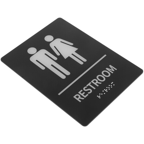 4Pièces Panneaux Braille En Noir Pour Décoration 1
