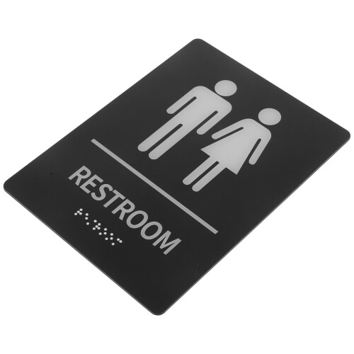 4Pièces Panneaux Braille En Noir Pour Décoration 2