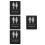 4Pièces Panneaux Braille En Noir Pour Décoration 5