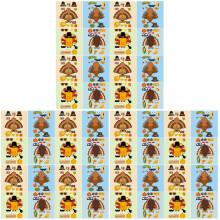 Adhesive Puzzle Stickers DIY Thanksgiving Day Wall Decoration