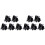 10Pièces Clip Fixe Putter Noir Accessoire Golf Support Sac Fiable 1