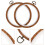 4Pièces Cercles Embroidery Outils PP Imitation Bois Usage Multis 10