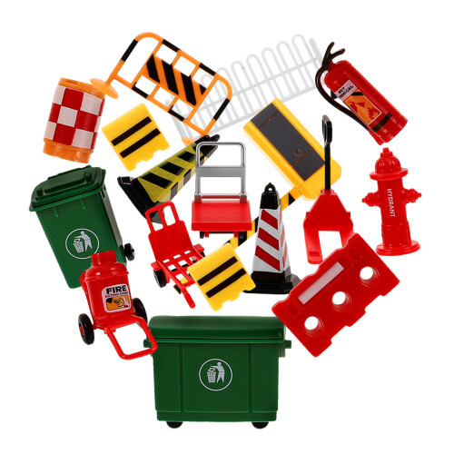38Pièces Mini Panneaux ABS Multicolores Jouets Routière 2