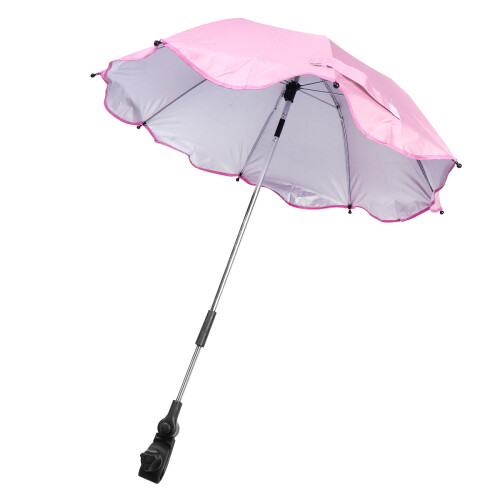 3Pièces Parasol Poussette Rose Durable Pour Bébé Usage Extérieur 1