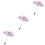 3Pièces Parasol Poussette Rose Durable Pour Bébé Usage Extérieur 5