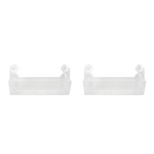 2Pcs Adjustable Clear Acrylic Fridge Divider Set Suction Cup Organizer