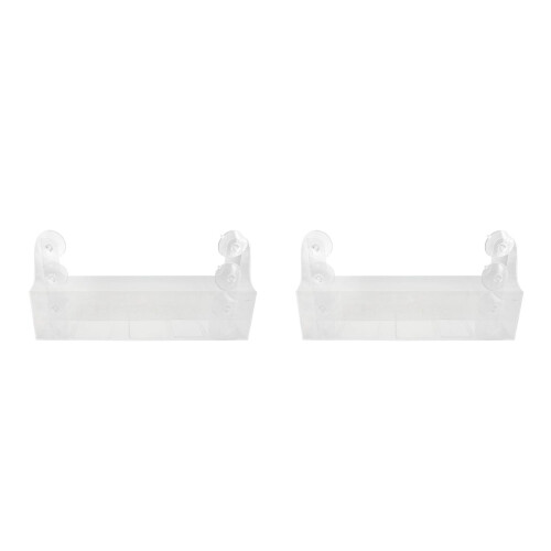 2Pcs Adjustable Clear Acrylic Fridge Divider Set Suction Cup Organizer