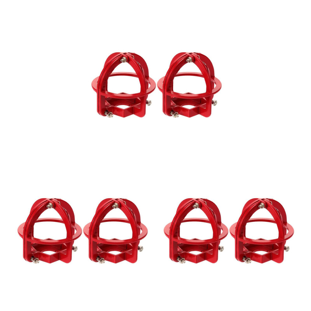 6Pcs Red Fire Sprinkler Guards Metal Head Protectors 3682144276311