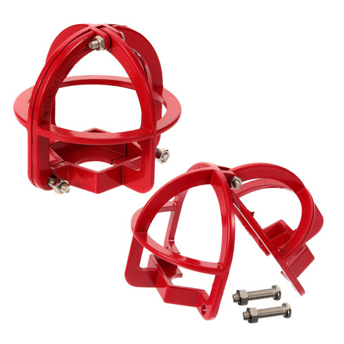 6Pcs Red Fire Sprinkler Guards Metal Head Protectors 2