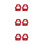 6Pcs Red Fire Sprinkler Guards Metal Head Protectors 4