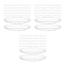 120Pcs Small Clear Plastic Plates for Desserts Bbq Picnics and Travel