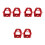 6Pcs Red Fire Sprinkler Guards Metal Head Protectors 5