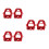6Pcs Red Fire Sprinkler Guards Metal Head Protectors 6