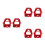 6Pcs Red Fire Sprinkler Guards Metal Head Protectors 7