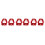 6Pcs Red Fire Sprinkler Guards Metal Head Protectors 8
