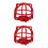 2Pcs Red Fire Sprinkler Protective Cage Iron Mount Guard for Daily Use 1