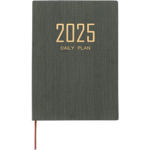 5Pièces Cahier Planning 2025 Noir PU Portable Pour
