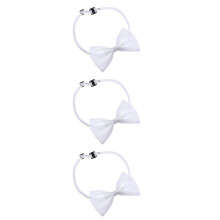 3Pcs White Adjustable Bowknot Pet Neck Ties for Dog Cat Collars