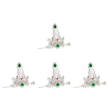 4Pcs Durable Silver Chinese Hair Sticks Elegant Hanfu Hair Accessories