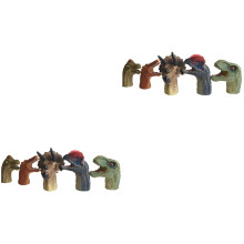 10Pcs Vinyl Dinosaur Hand Puppet Toys for Interactive Kids Learning