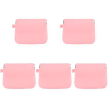5Pcs Flexible Silicone Denture Container Pink Storage Case