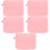 5Pcs Flexible Silicone Denture Container Pink Storage Case 7