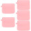 5Pcs Flexible Silicone Denture Container Pink Storage Case 10