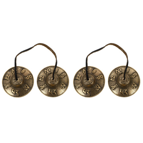 2Pcs Copper Meditation Cymbal Bells Durable Percussion Instrument