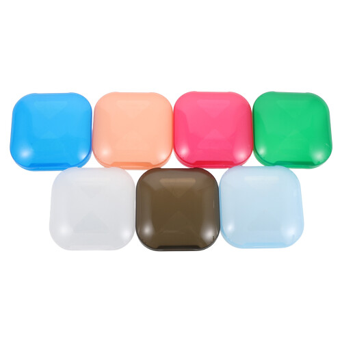 21Pc Slim Plastic Orthodontic Retainer Case Assorted Color Travel Box 1