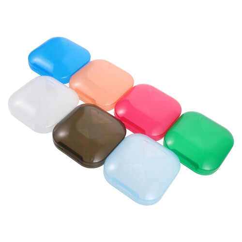 21Pc Slim Plastic Orthodontic Retainer Case Assorted Color Travel Box 2