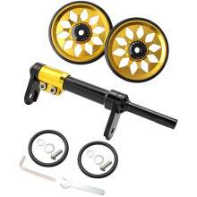 2Sets Aluminium Lange Fietsstang Zwart Voor Vouwfiets Wieltjes