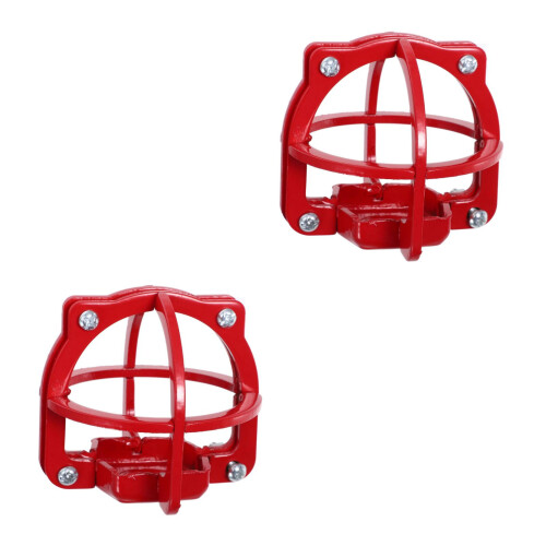 2Pcs Red Fire Sprinkler Protective Cage Iron Mount Guard for Daily Use 2