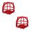 2Pcs Red Fire Sprinkler Protective Cage Iron Mount Guard for Daily Use 5