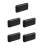 5Pcs Portable File Bin Plastic Box with Handle Secure Travel Storage 5
