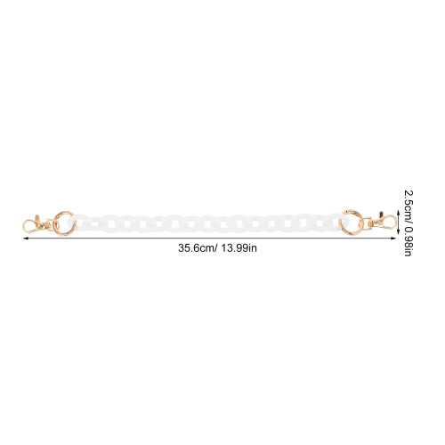 White Acrylic Bag Strap Durable Lightweight Eyeglass Chain Charm 1