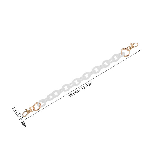 White Acrylic Bag Strap Durable Lightweight Eyeglass Chain Charm 2