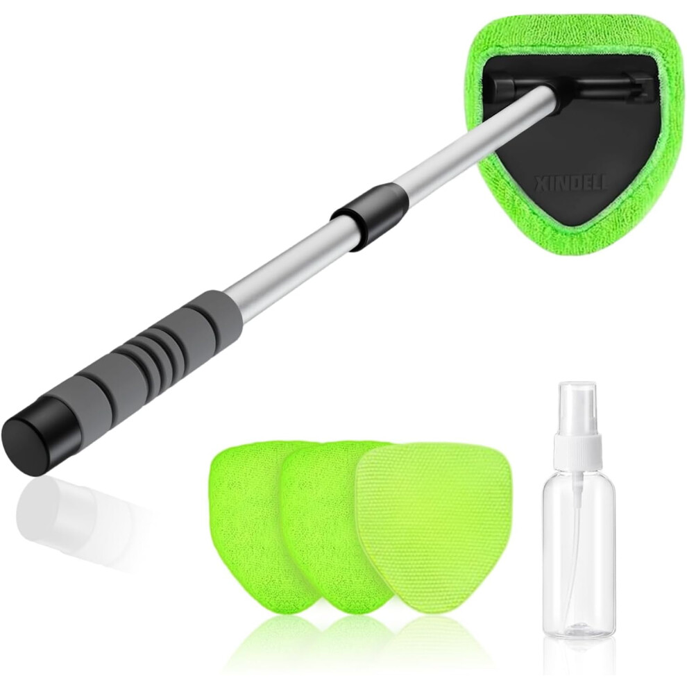 29-Inch Windshield Cleaner Tool With Extendable Handle, 4 Microfiber Pads Â Compatible With Cars, Trucks, Suvs, Rvs & Home Windows 9426043955526