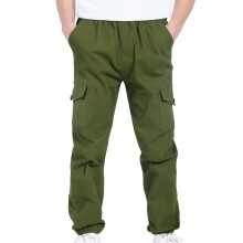 Children Solid Color Casual Cargo Pants Comfortable Loose Fall Winter Long Pants with Drawstring Side Pockets for Kids 4-14(Army Green#1,13 Years)